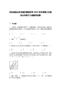 河北省唐山市丰南区第四中学2025年中考第三次模拟九年级下三模数学试卷（含答案解析）