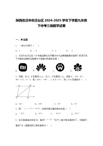 陕西省汉中市汉台区2024-2025学年下学期九年级下中考三模数学试卷（含答案解析）
