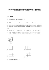2025年安徽省池州市中考三模九年级下数学试题（含答案解析）