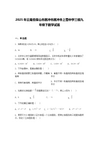 2025年云南省保山市腾冲市腾冲市上营中学三模九年级下数学试题（含答案解析）
