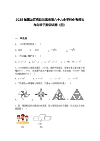 2025年黑龙江省哈尔滨市第六十九中学校中考模拟九年级下数学试卷（四）（含答案解析）
