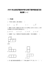 2025年山东省济南市中考九年级下数学模拟复习训练试卷（一）（含答案解析）