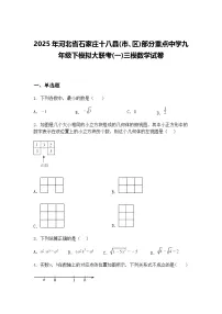 2025年河北省石家庄十八县(市、区)部分重点中学九年级下模拟大联考(一)三模数学试卷（含答案解析）