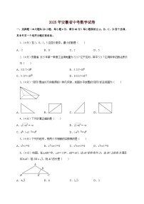 【中考数学】2025年安徽省中考适应性模拟试卷（含解析）