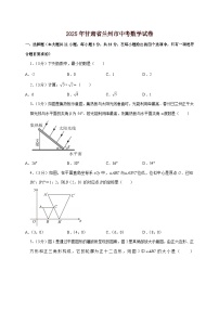 【中考数学】2025年甘肃省兰州市中考适应性模拟试卷（含解析）