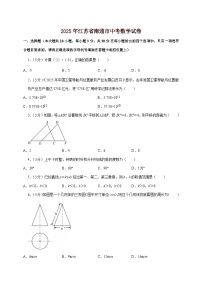 【中考数学】2025年江苏省南通市中考适应性模拟试卷（含解析）