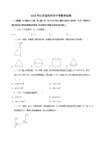 【中考数学】2025年江苏省苏州市中考适应性模拟试卷（含解析）