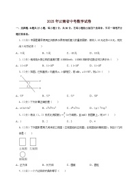 【中考数学】2025年云南省中考适应性模拟试卷（含解析）