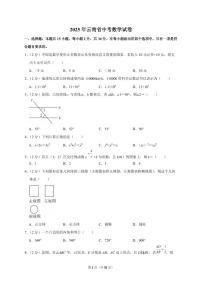2025年云南省【中考数学】试题（原卷+解析）