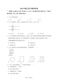 2025年浙江省【中考数学】试题（原卷+解析）