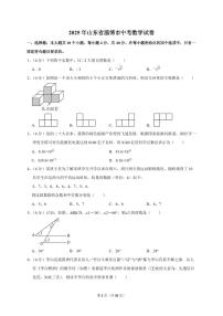 2025年山东省淄博市【中考数学】试题（原卷+解析）
