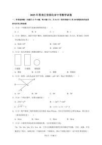 2025年黑龙江省绥化市【中考数学】试题（原卷+解析）
