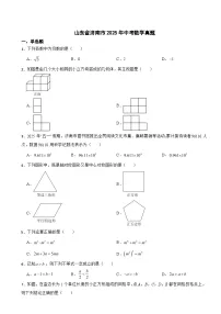 山东省济南市2025年中考数学真题附真题答案
