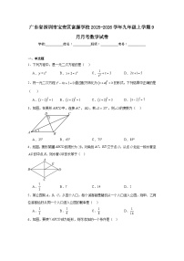 2025-2026学年广东省深圳市宝安区富源学校九年级上学期9月月考数学试卷