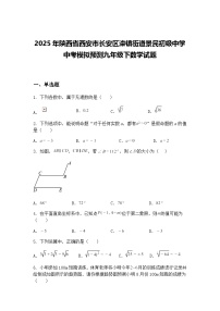 2025年陕西省西安市长安区滦镇街道景民初级中学中考模拟预测九年级下数学试题（含答案解析）