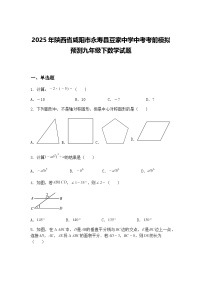 2025年陕西省咸阳市永寿县豆家中学中考考前模拟预测九年级下数学试题（含答案解析）
