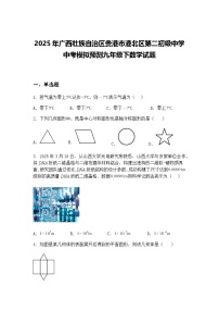 2025年广西壮族自治区贵港市港北区第二初级中学中考模拟预测九年级下数学试题（含答案解析）