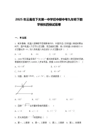 2025年云南省下关第一中学初中部中考九年级下数学模拟四模试题卷（含答案解析）