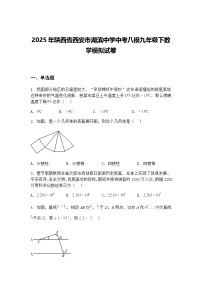 2025年陕西省西安市湖滨中学中考八模九年级下数学模拟试卷（含答案解析）