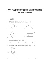 2025年河北省沧州市任丘市梁召镇梁召学校模拟预测九年级下数学试题（含答案解析）
