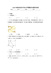 2025年陕西省初中学业水平模拟考试数学试卷（附答案解析）