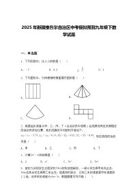 2025年新疆维吾尔自治区中考模拟预测九年级下数学试题（含答案解析）