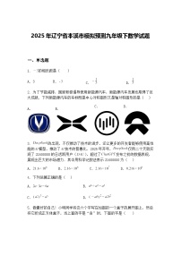 2025年辽宁省本溪市模拟预测九年级下数学试题（含答案解析）