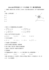 2024-2025学年北京三十一中七年级（下）期中数学试卷-自定义类型