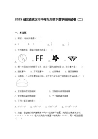 2025湖北省武汉市中考九年级下数学模拟试卷（二）（含答案解析）