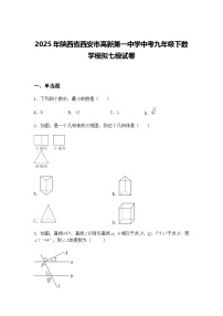 2025年陕西省西安市高新第一中学中考九年级下数学模拟七模试卷（含答案解析）