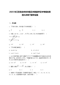 2025年江苏省徐州市沛县五中联盟学区中考模拟预测九年级下数学试题（含答案解析）