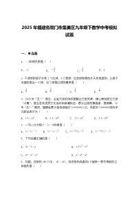 2025年福建省厦门市集美区九年级下数学中考模拟试题（含答案解析）
