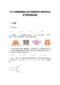2025年陕西省西安工业大学附属中学六模中考九年级下数学模拟试题（含答案解析）