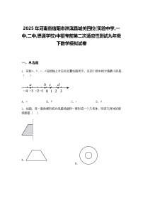 2025年河南省信阳市淮滨县城关四校中考前第二次适应性测试九年级下数学模拟试卷（含答案解析）