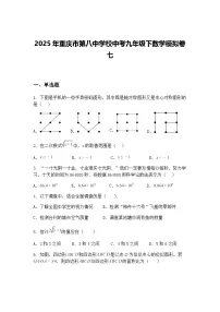 2025年重庆市第八中学校中考九年级下数学模拟卷七（含答案解析）