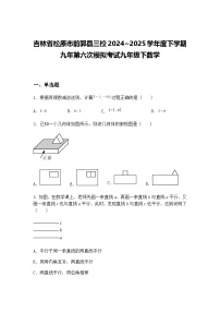 吉林省松原市前郭县三校2024~2025学年度下学期九年第六次模拟考试九年级下数学（含答案解析）