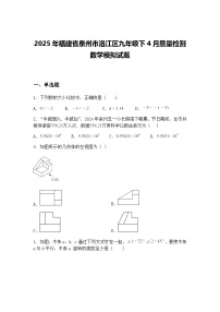 2025年福建省泉州市洛江区九年级下4月质量检测数学模拟试题（含答案解析）