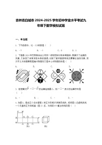 吉林省白城市2024-2025学年初中学业水平考试九年级下数学模拟试题（含答案解析）