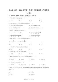 新疆维吾尔自治区和田地区皮山县2025_2026学年七年级上学期9月月考数学C卷（含答案）