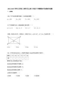 2024-2025学年江西省上饶市玉山县八年级下学期期末考试数学检测试卷【含答案】