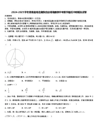 2024-2025学年青海省海北藏族自治州海晏县中考数学最后冲刺模拟试卷含解析