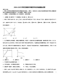 2024-2025学年甘泉县中考数学对点突破模拟试卷含解析