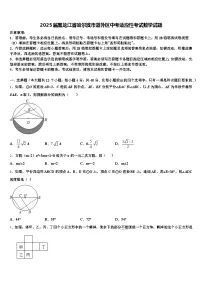 2025届黑龙江省哈尔滨市道外区中考适应性考试数学试题含解析