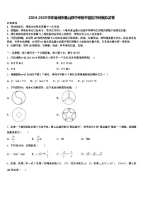 2024-2025学年锦州市黑山县中考数学最后冲刺模拟试卷含解析