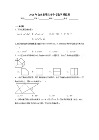 2025年山东省枣庄市中考数学模拟卷（附答案解析）
