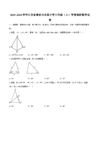 2025-2026学年江苏省南京市求真中学八年级（上）学情调研数学试卷-自定义类型