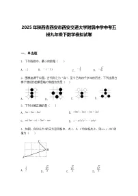 2025年陕西省西安市西安交通大学附属中学中考五模九年级下数学模拟试卷（含答案解析）