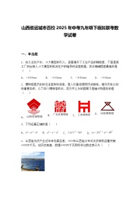 山西省运城市百校2025年中考九年级下模拟联考数学试卷（含答案解析）
