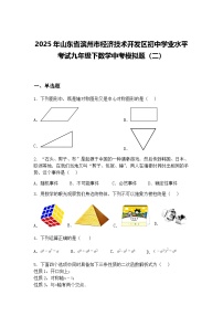 2025年山东省滨州市经济技术开发区初中学业水平考试九年级下数学中考模拟题（二）（含答案解析）