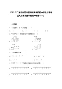 2025年广东省东莞市石碣新民学校初中学业水平考试九年级下数学模拟冲刺卷（一）（含答案解析）